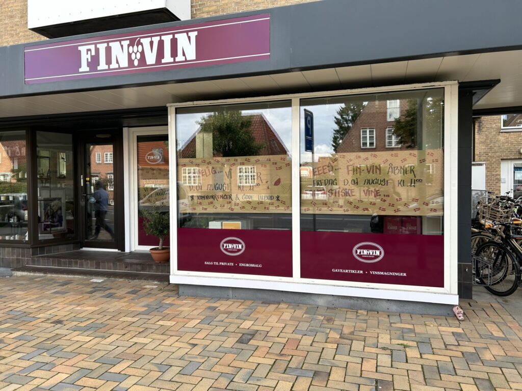 Butikfacaden til Fin-Vin